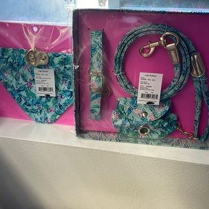Lilly Pulitzer Dog Walk Set & Dog Collar🐩